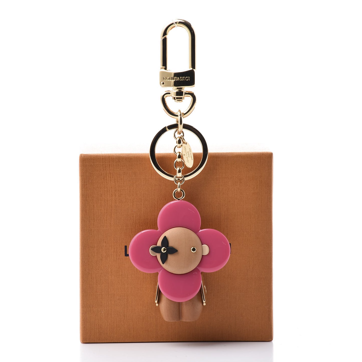 Resin Wood Vivienne Bag Charm Pink