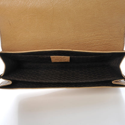 Gucci Ostrich Flap Bag Tan 5 of 11
