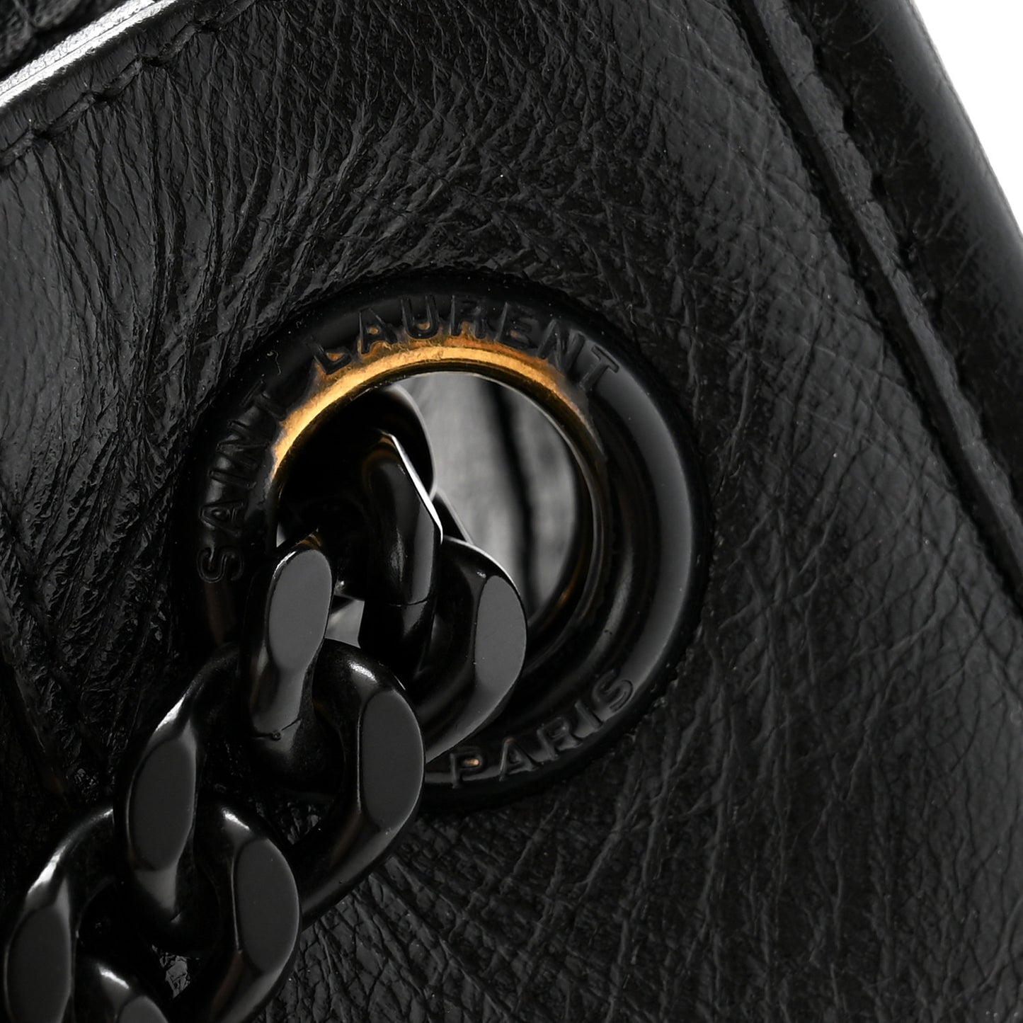 Crinkled Calfskin Matelasse Monogram Large Niki Shopper Tote Black