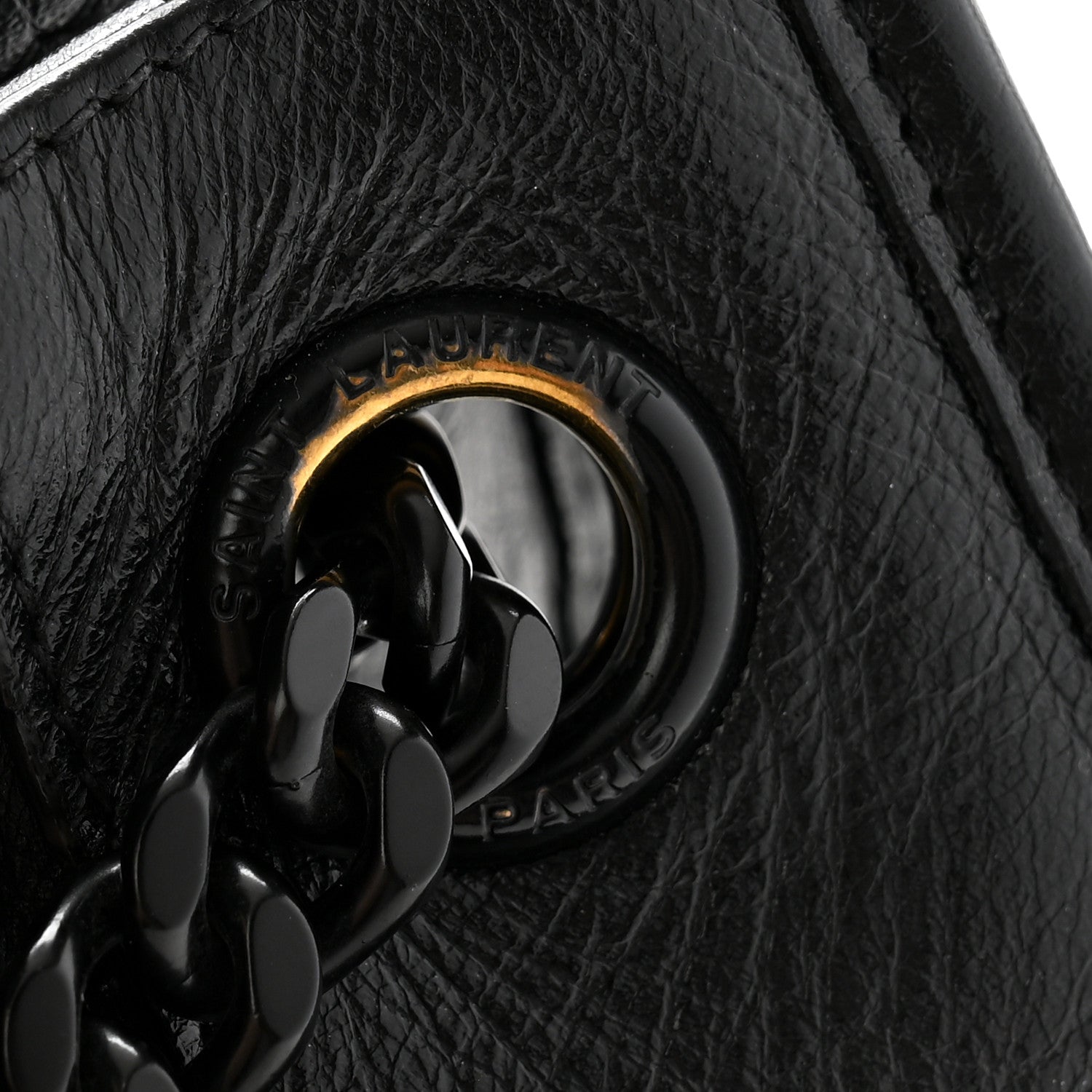 Saint Laurent Crinkled Calfskin Matelasse Monogram Large Niki Shopper Tote Black 10 of 12