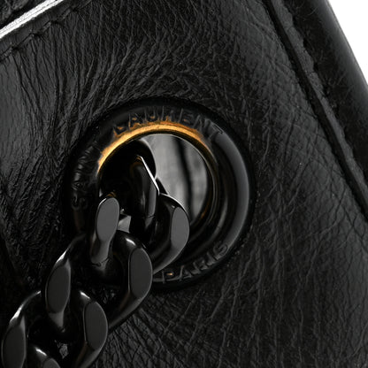 Saint Laurent Crinkled Calfskin Matelasse Monogram Large Niki Shopper Tote Black 10 of 12