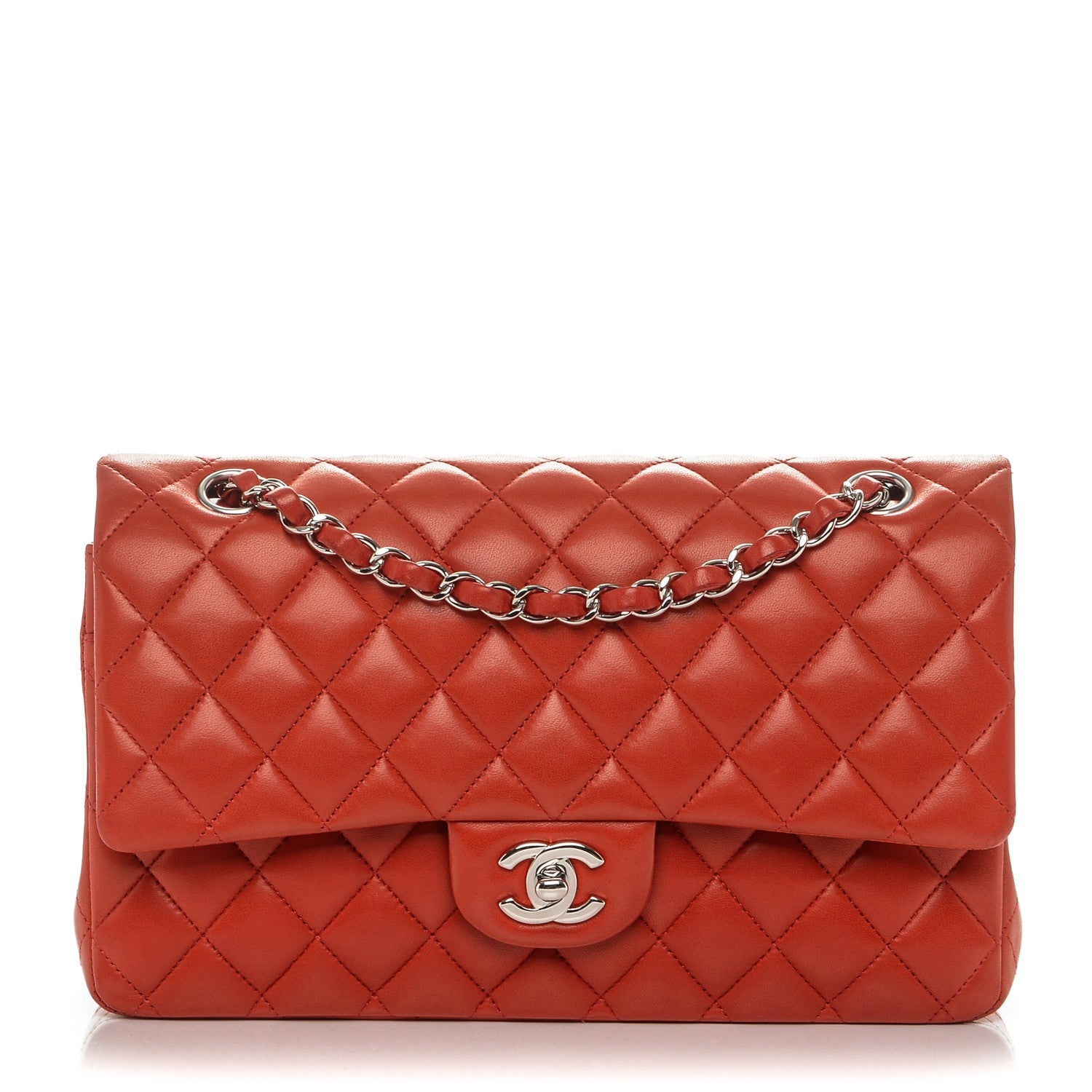 Chanel Lambskin Quilted Medium Double Flap Red 1 of 7