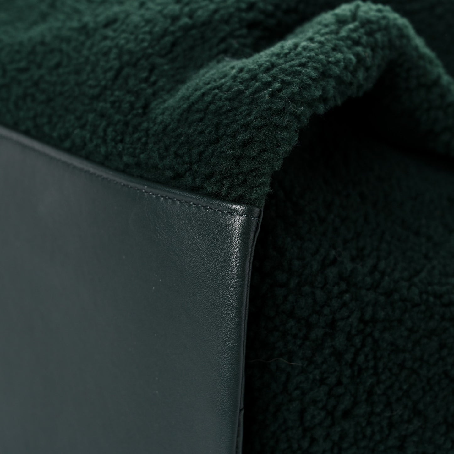 Shearling Large Deauville Tote Green