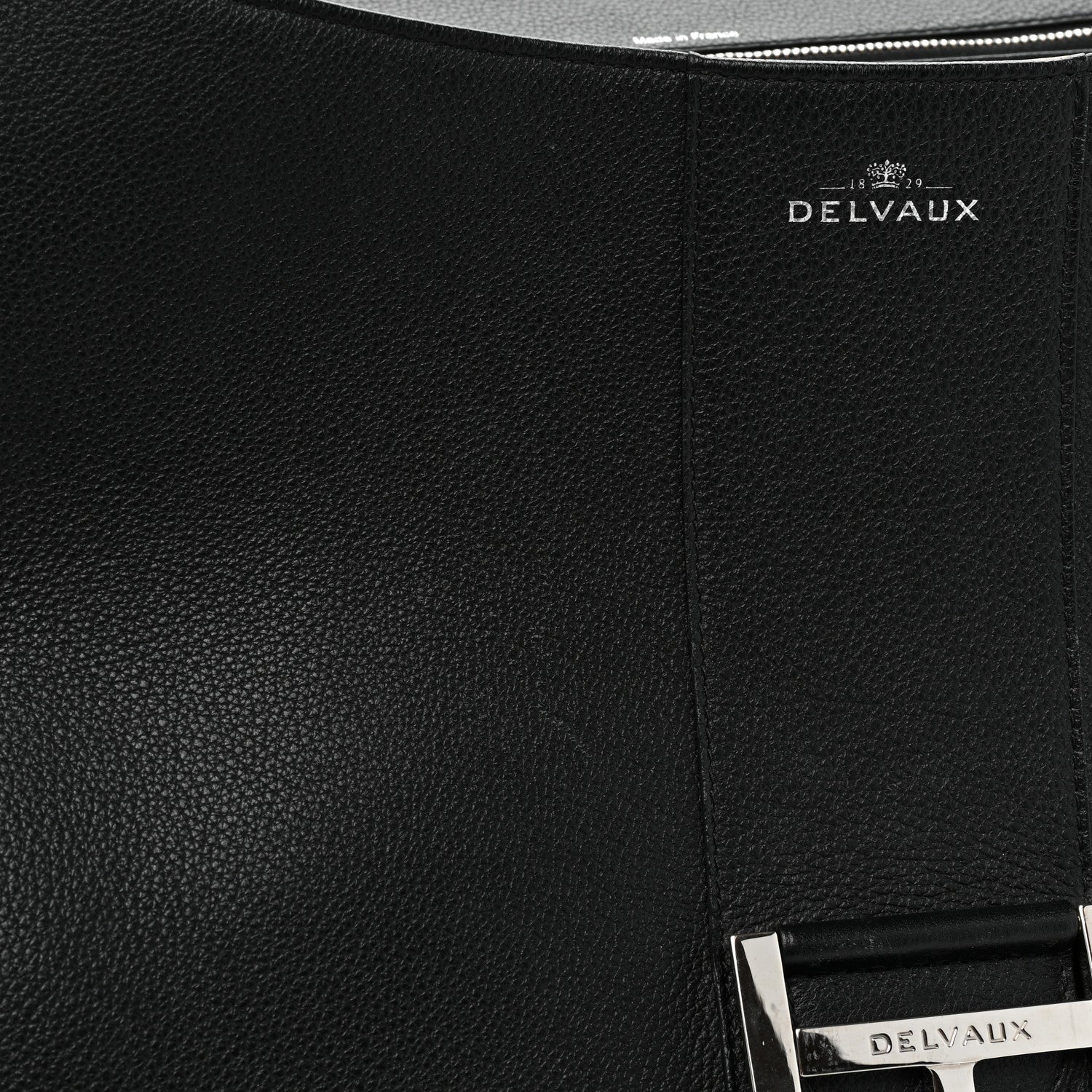 Delvaux Grained Calfskin GM Brillant Satchel Black 13 of 19