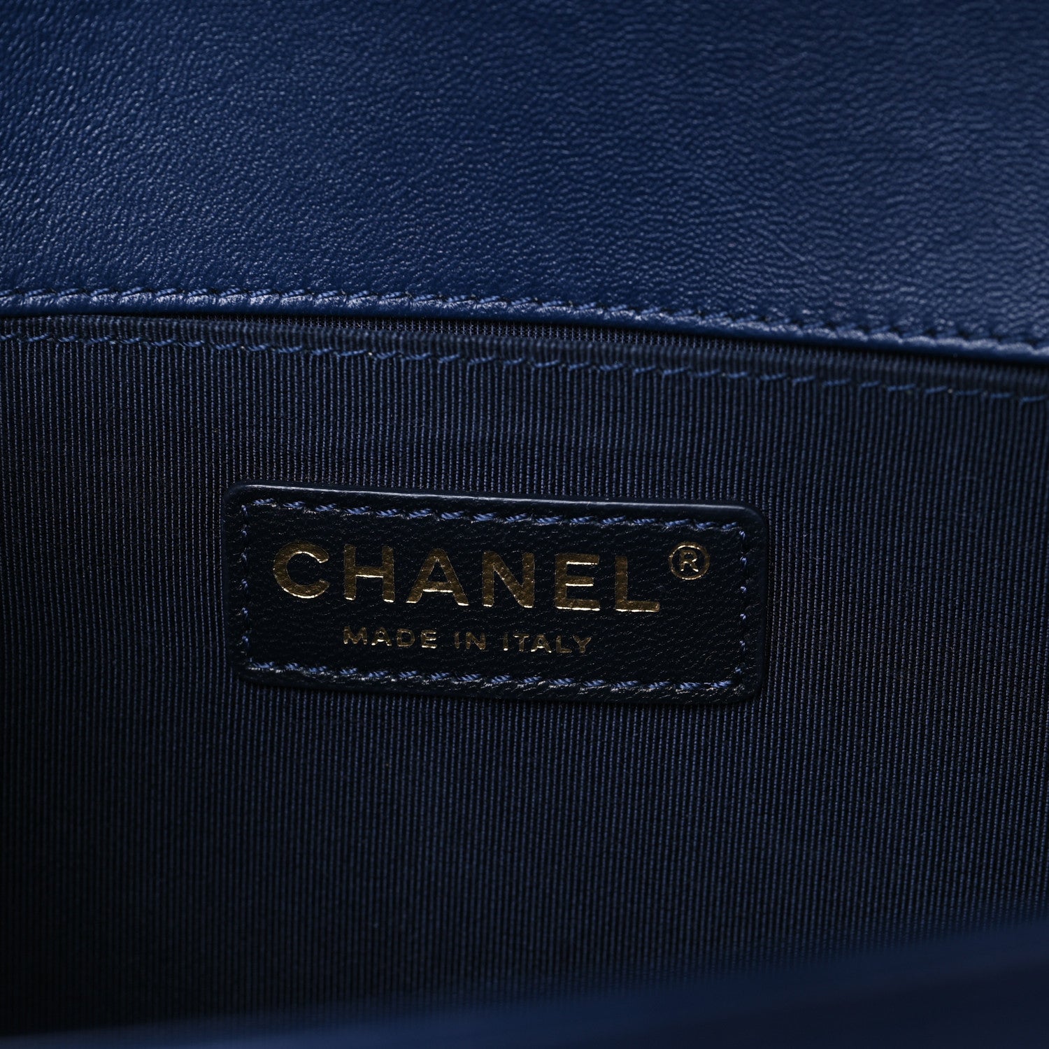 Chanel Lambskin Quilted Medium Boy Flap Dark Blue 6 of 12