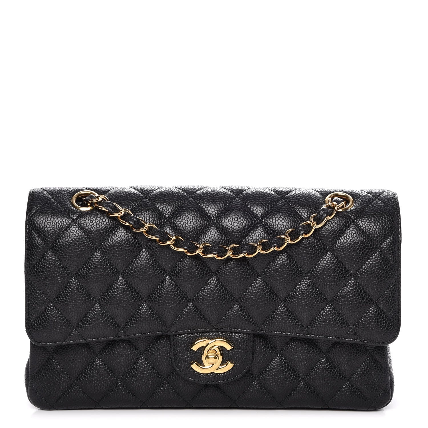Chanel Caviar Quilted Medium Double Flap Black 1 of 9