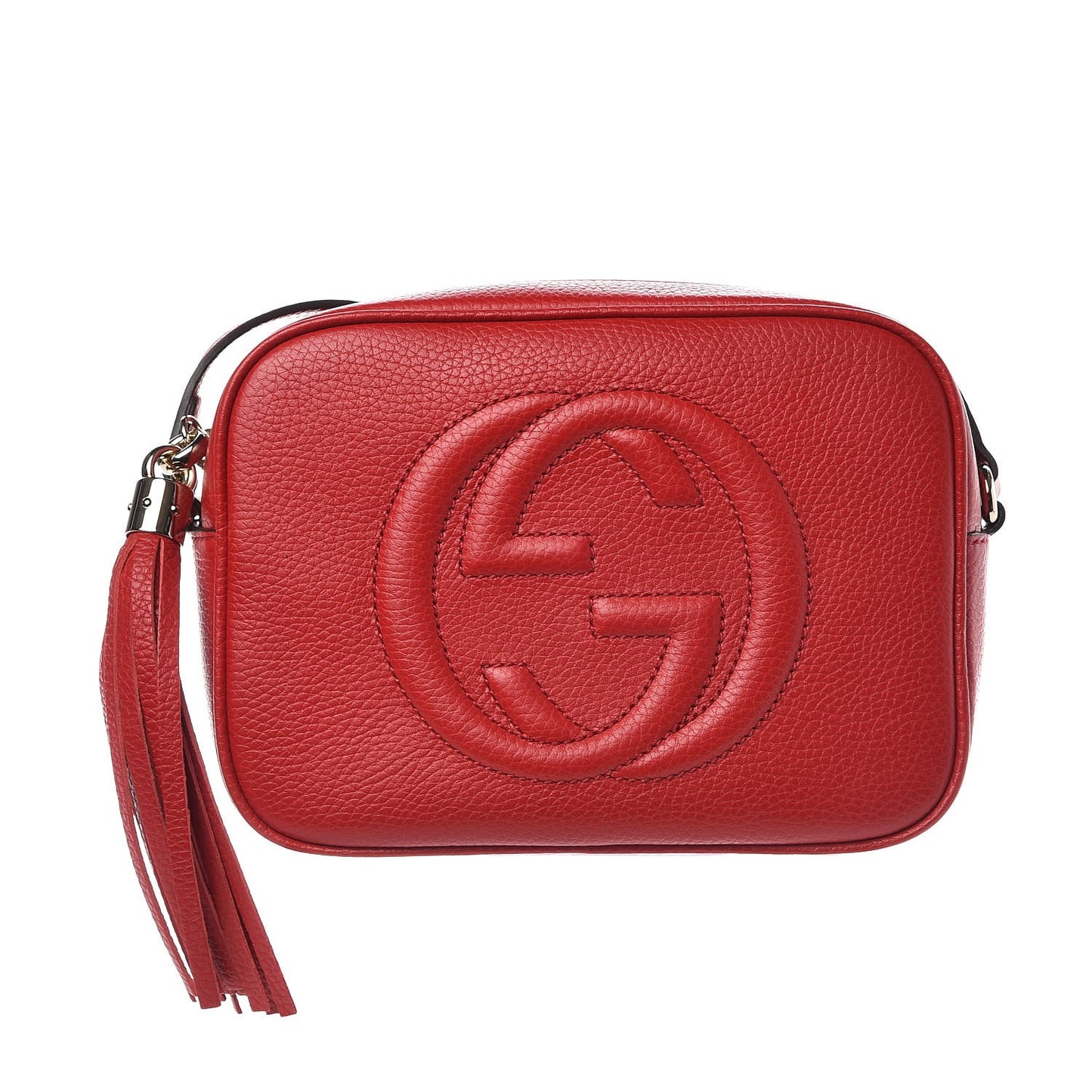 Pebbled Calfskin Small Soho Disco Bag Tabasco Red