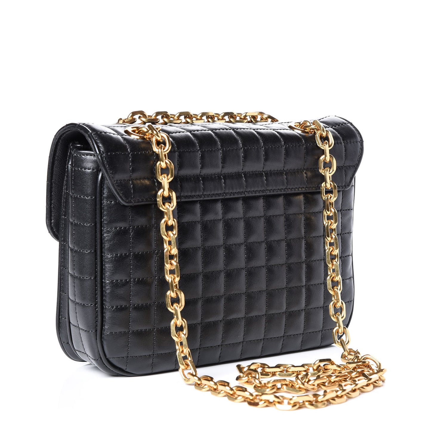 Calfskin Quilted Medium C Bag Black