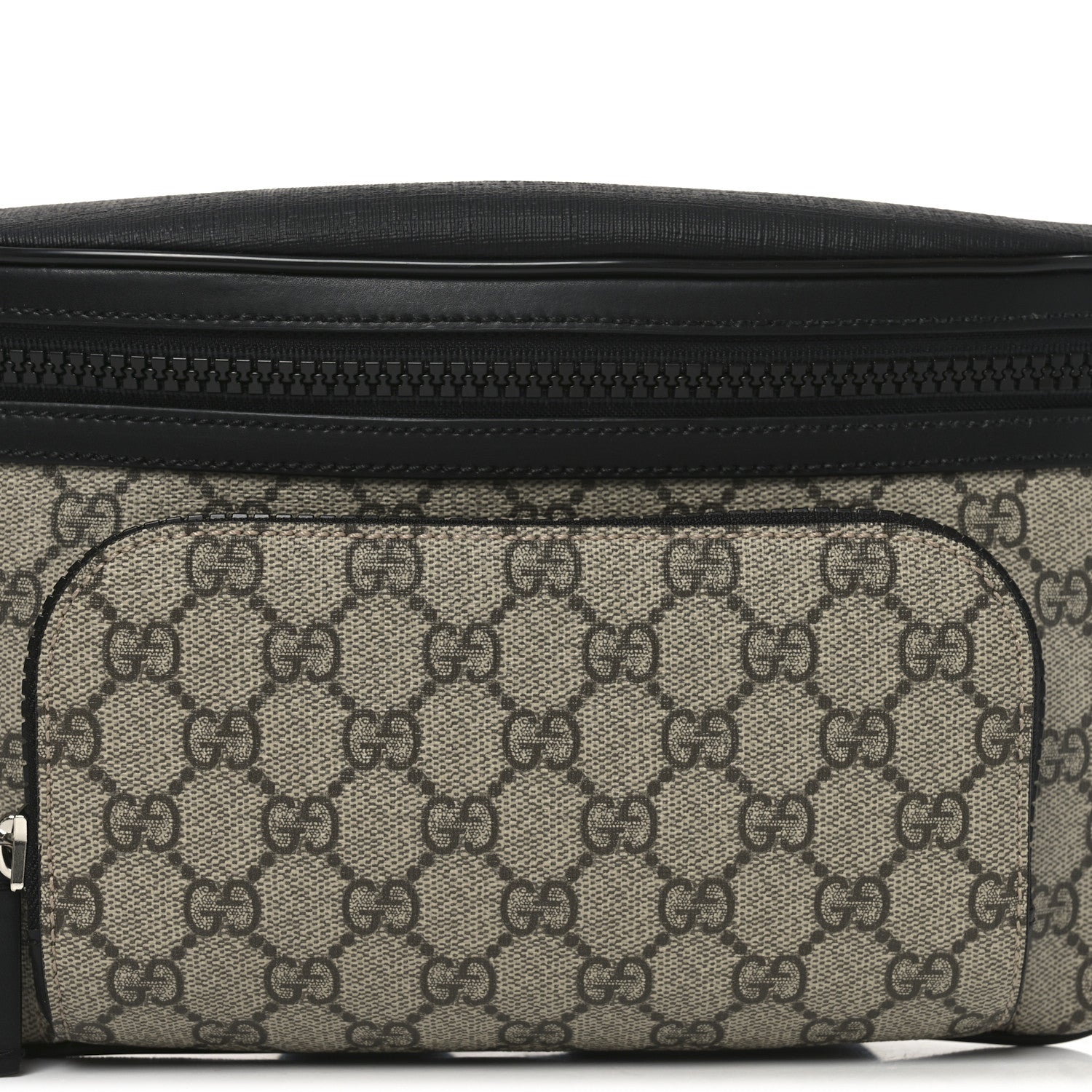 Gucci GG Supreme Monogram Large Belt Bag Beige Ebony Black 13 of 18