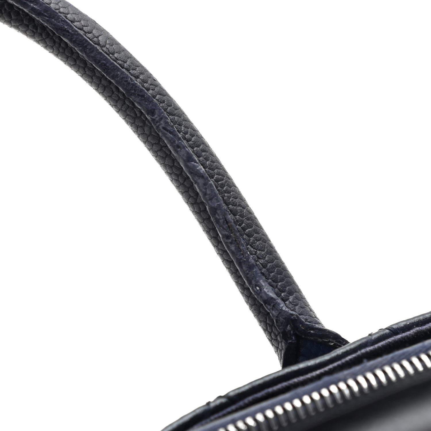 Chanel Grained Vegetal Calfskin Small Urban Shopping Tote Navy 11 of 13