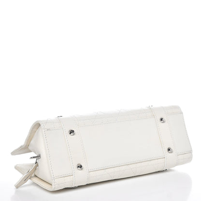 Christian Dior Calfskin Cannage Stitched Small Lady East West Lady Dior White 4 of 12