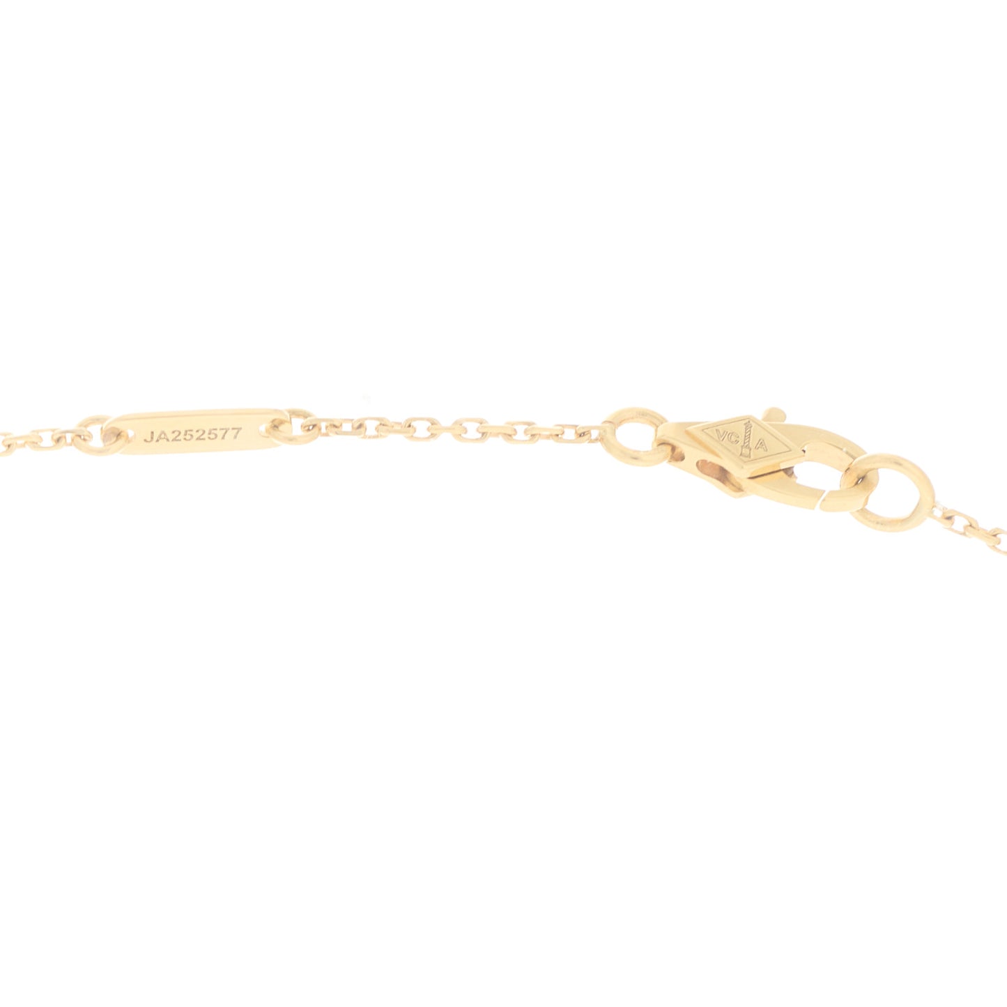 18K Yellow Gold Mother of Pearl Sweet Alhambra Pendant Necklace