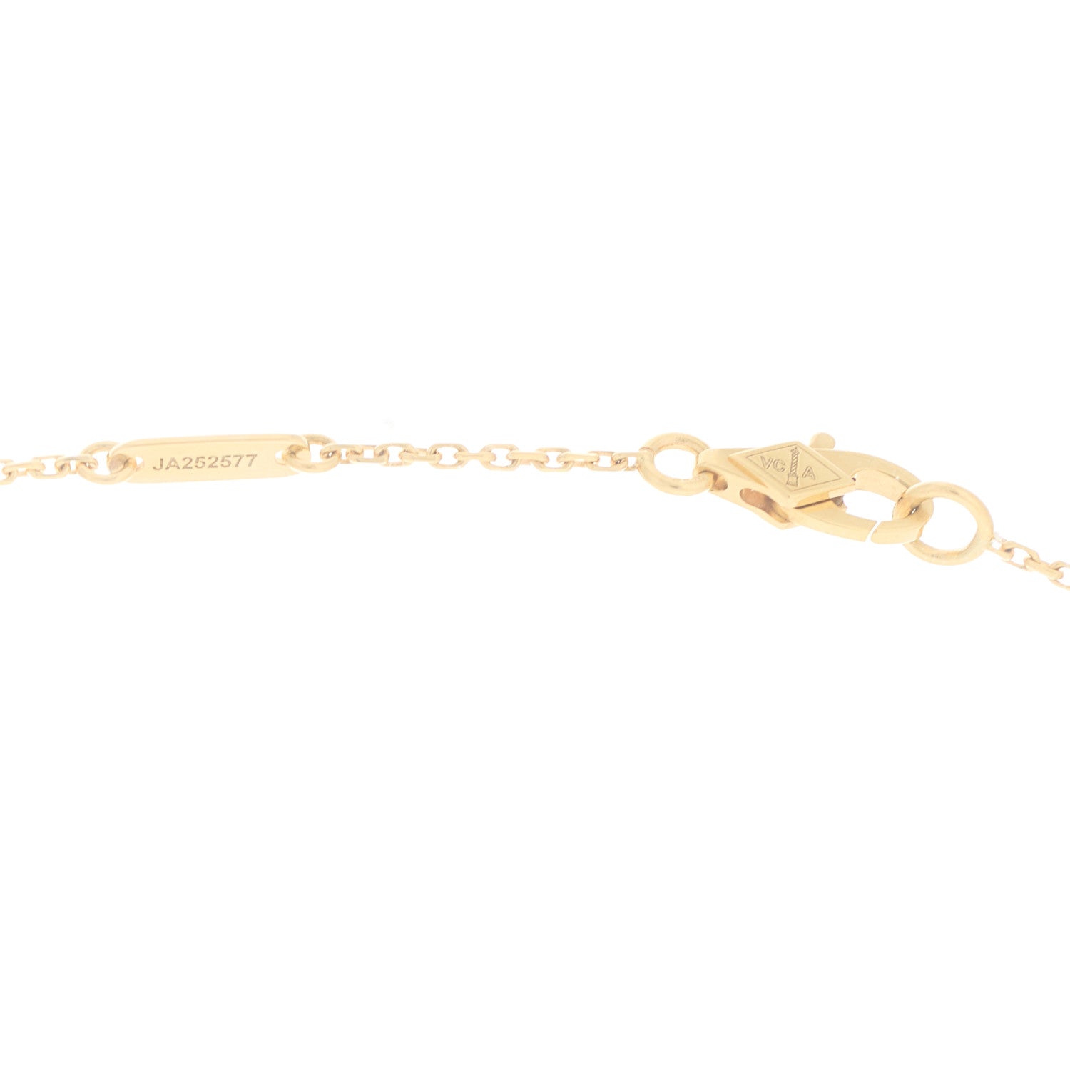 Van Cleef & Arpels 18K Yellow Gold Mother of Pearl Sweet Alhambra Pendant Necklace 4 of 6