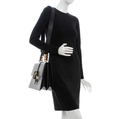 Gucci Moon Calfskin Web Large Dionysus Bamboo Top Handle Bag Black 2 of 15