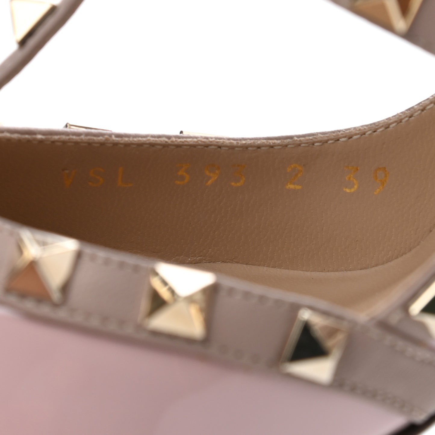 Patent Nappa Rockstud Ankle Strap 100mm Pumps 39 Cipria Poudre