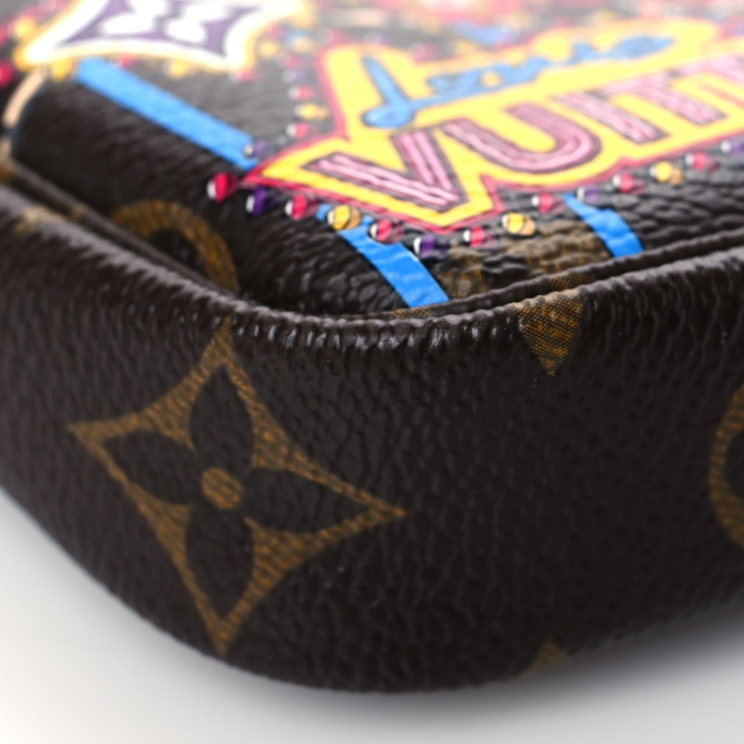 Louis Vuitton Monogram 2020 Christmas Animation Roller Coaster Mini Pochette Accessories Pivoine 8 of 10