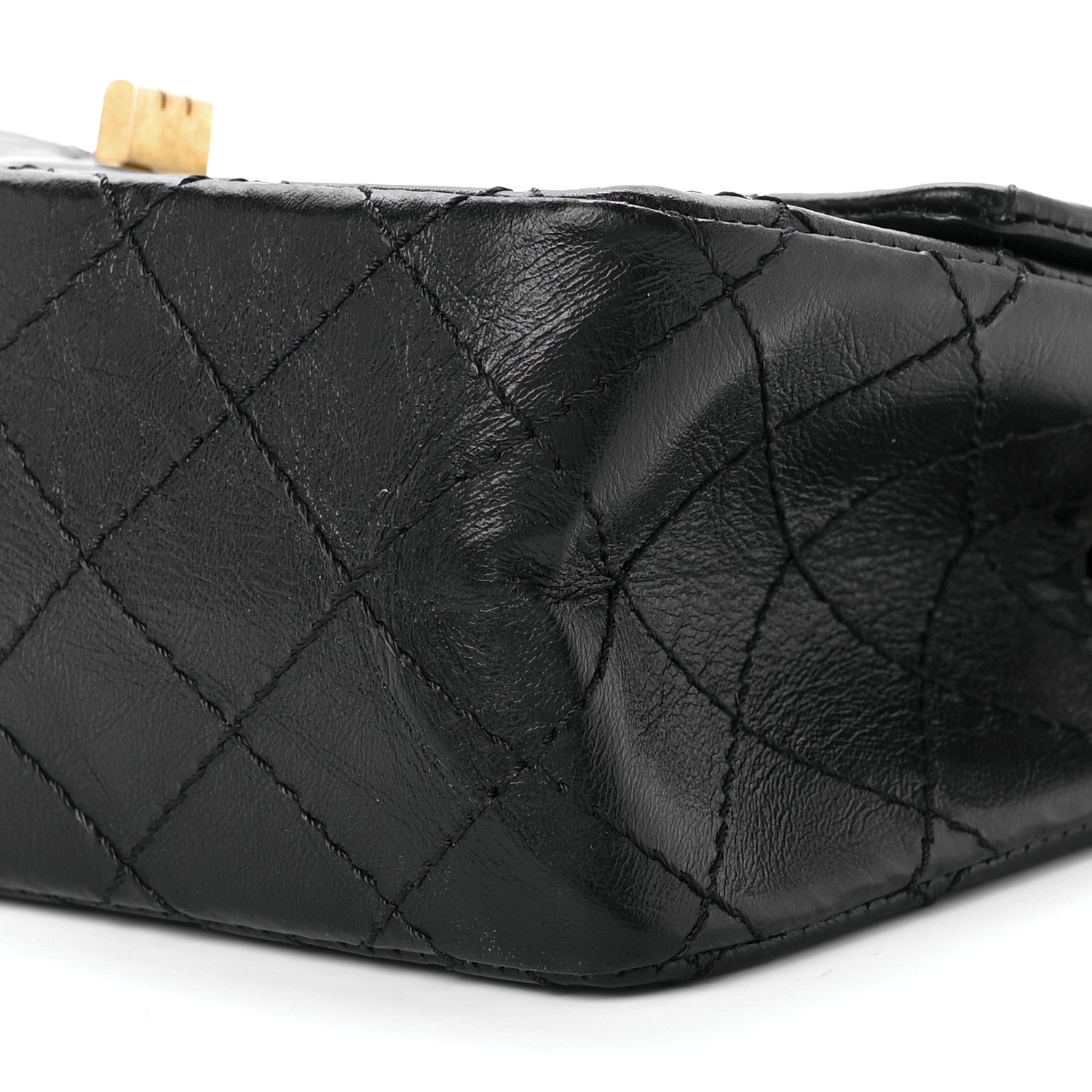 Chanel Aged Calfskin Quilted 2.55 Reissue Mini Flap Black 10 of 13