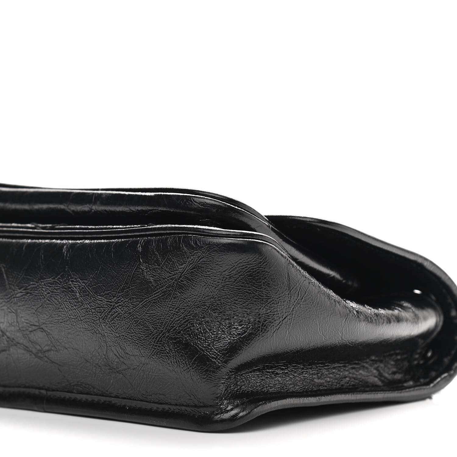 Saint Laurent Crinkled Calfskin Matelasse Monogram Baby Niki Chain Satchel Black 11 of 11