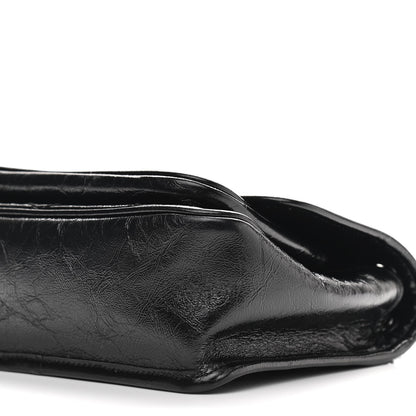 Saint Laurent Crinkled Calfskin Matelasse Monogram Baby Niki Chain Satchel Black 11 of 11