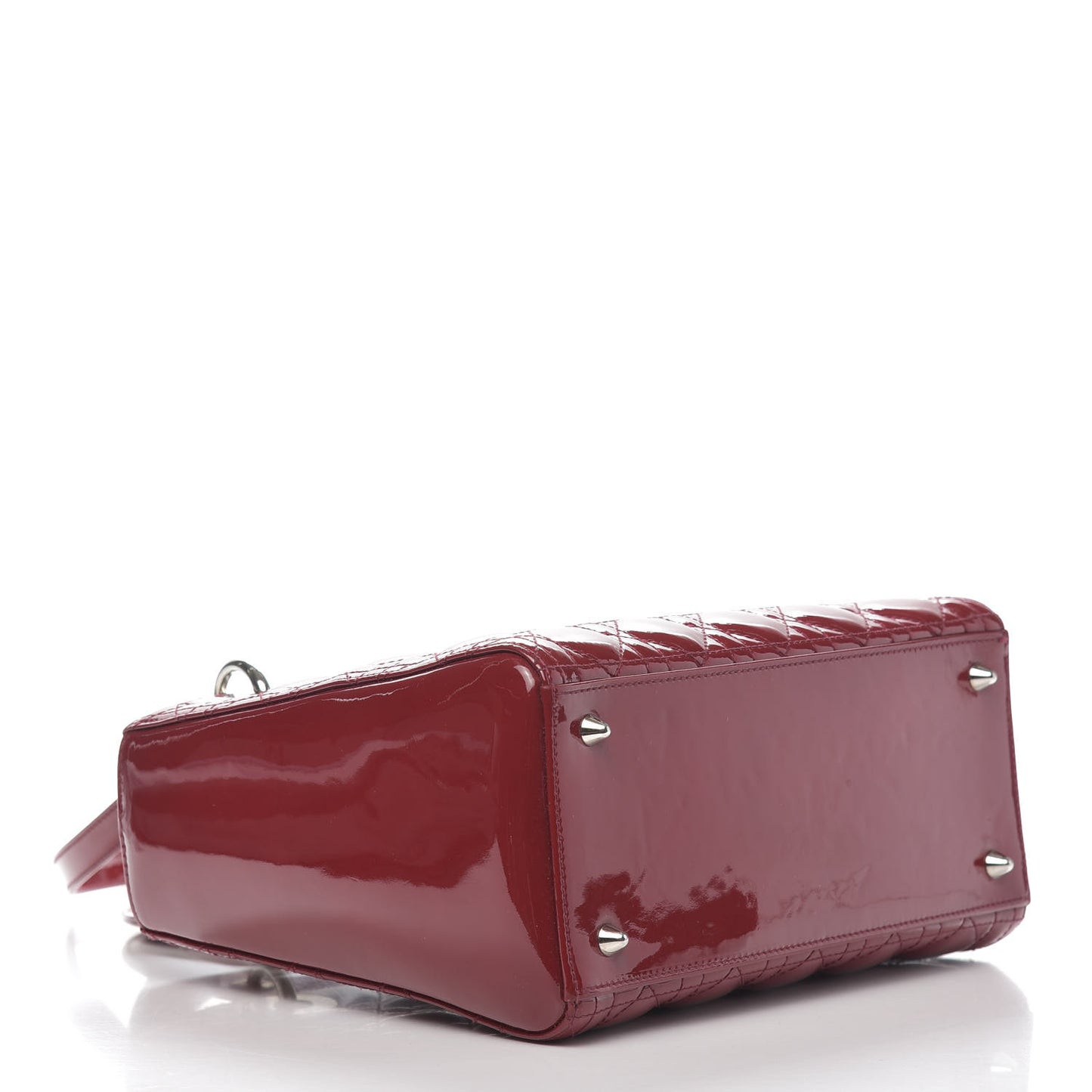 Patent Cannage Medium Lady Dior Burgundy Red