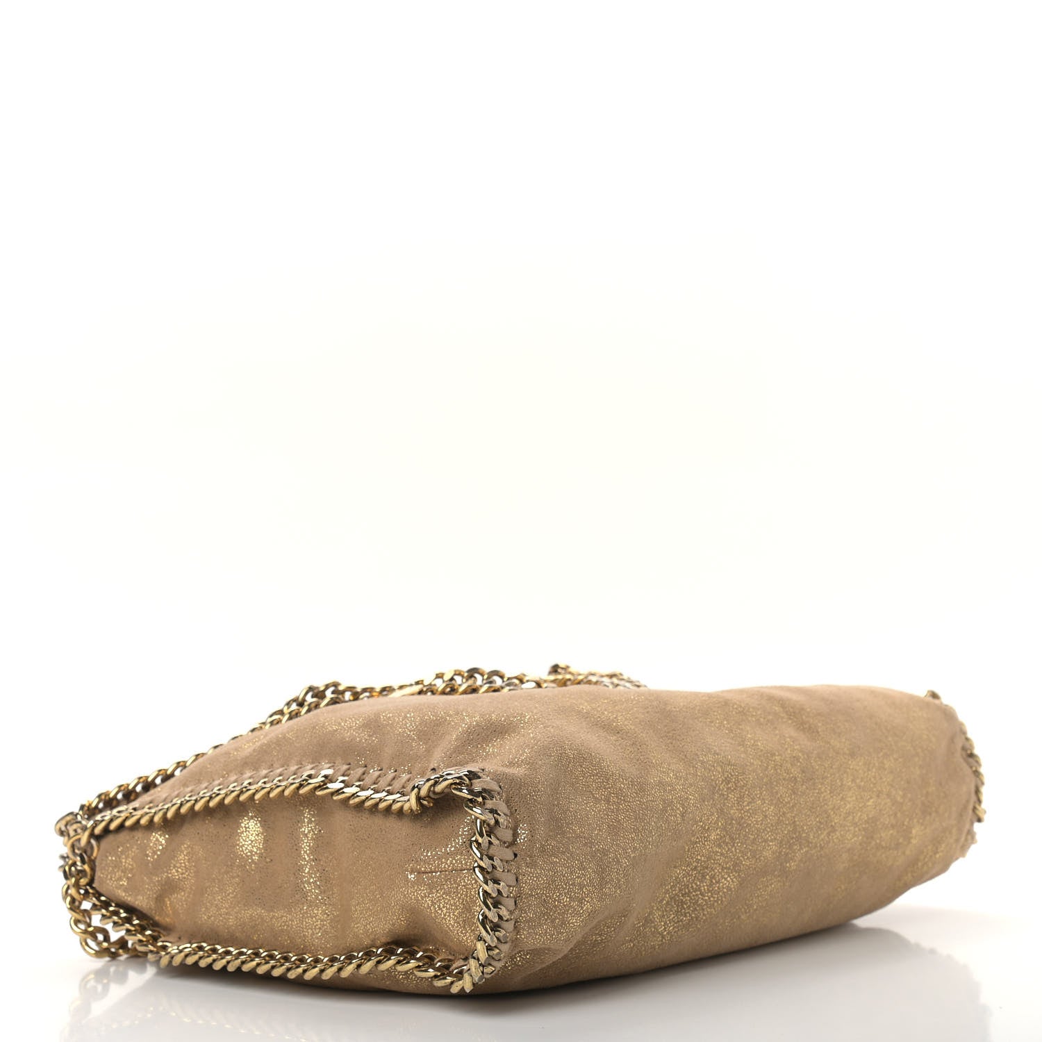 Stella McCartney Metallic Shaggy Deer Falabella Fold Over Tote Gold 3 of 9
