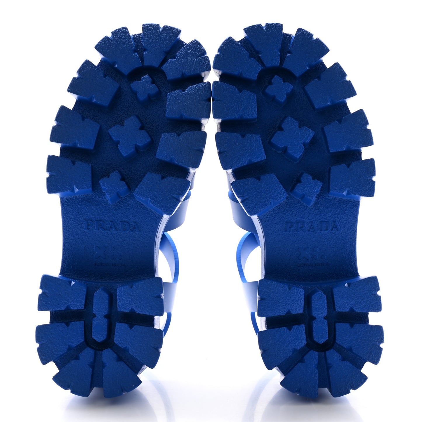 Foam Rubber Metal Triangle Logo Mens Monolith 55mm Cage Sandals 5 Azzurro