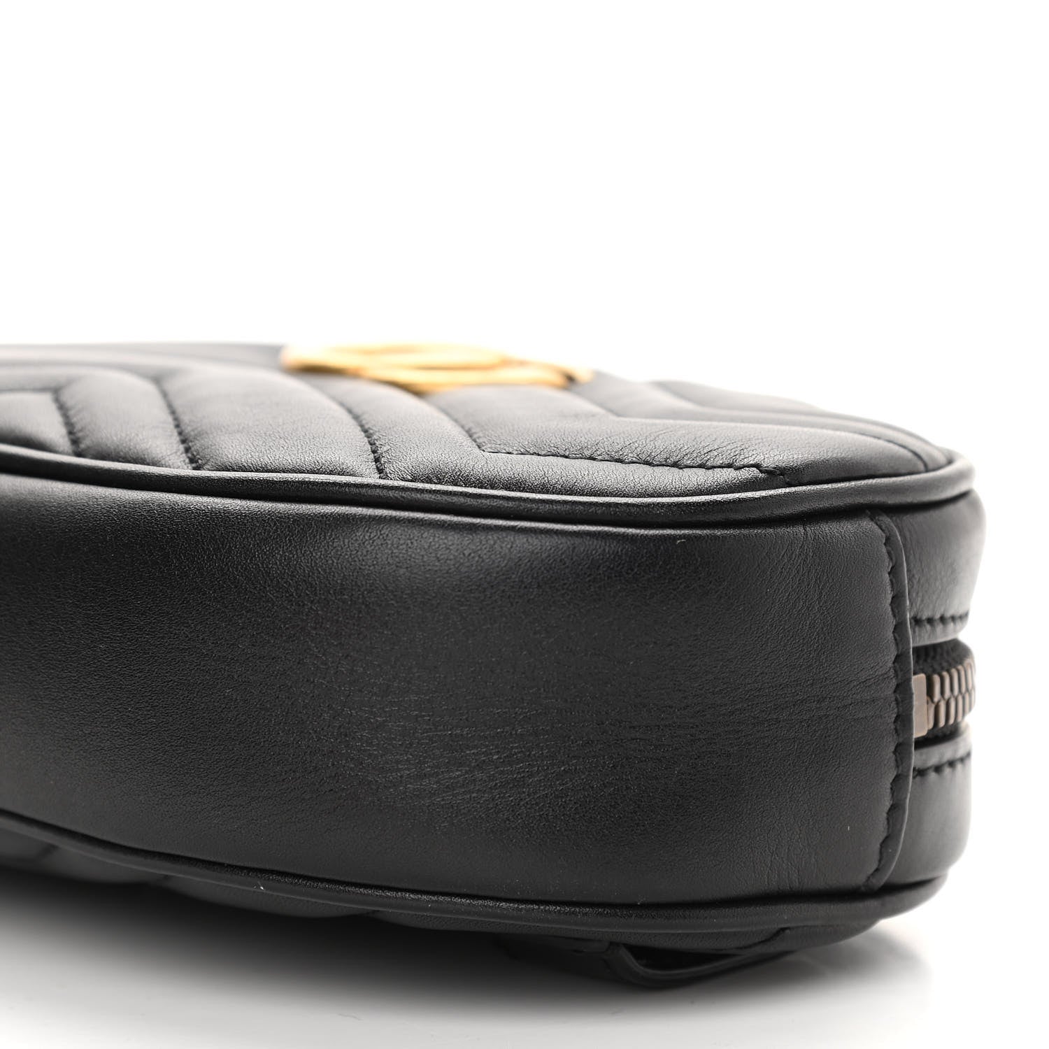Gucci Calfskin Matelasse GG Marmont Belt Bag 75 30 Black 11 of 11