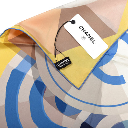 Chanel Silk Square Scarf Yellow 2 of 3