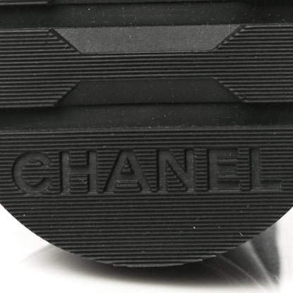 Chanel Shiny Lambskin Quilted Lace Up Combat Boots 36 Black 11 of 14