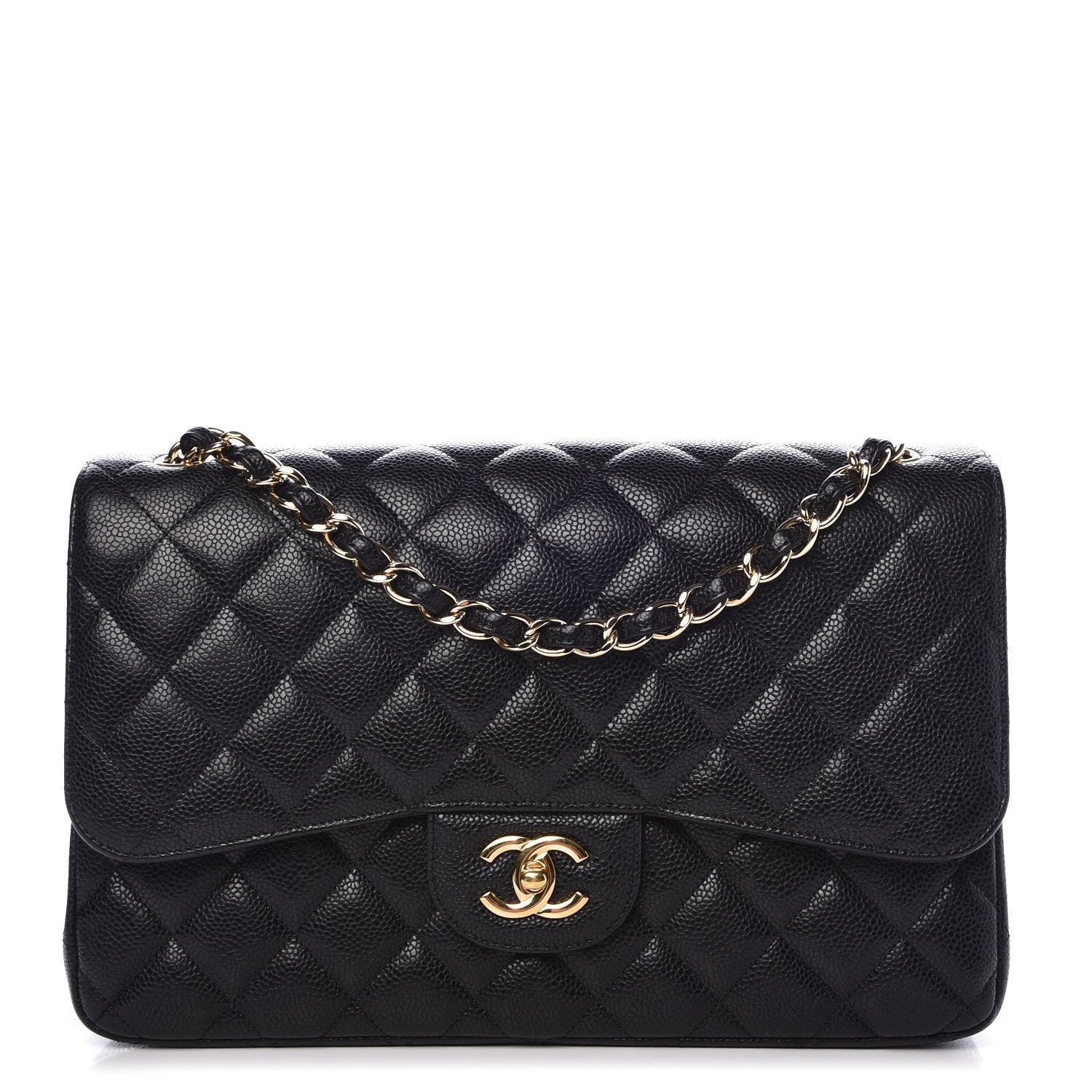 Chanel Caviar Quilted Jumbo Double Flap Black 1 of 11