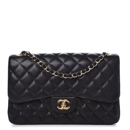 Chanel Caviar Quilted Jumbo Double Flap Black 1 of 11