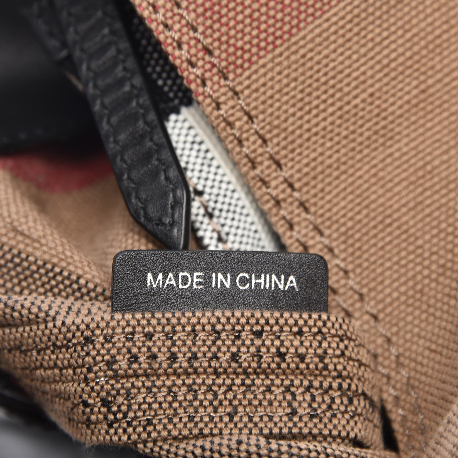 Burberry Canvas Mega Check Medium Ashby Hobo Black 8 of 9