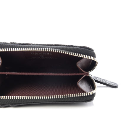 Chanel Caviar Quilted Zip Card Holder Black 5 of 8