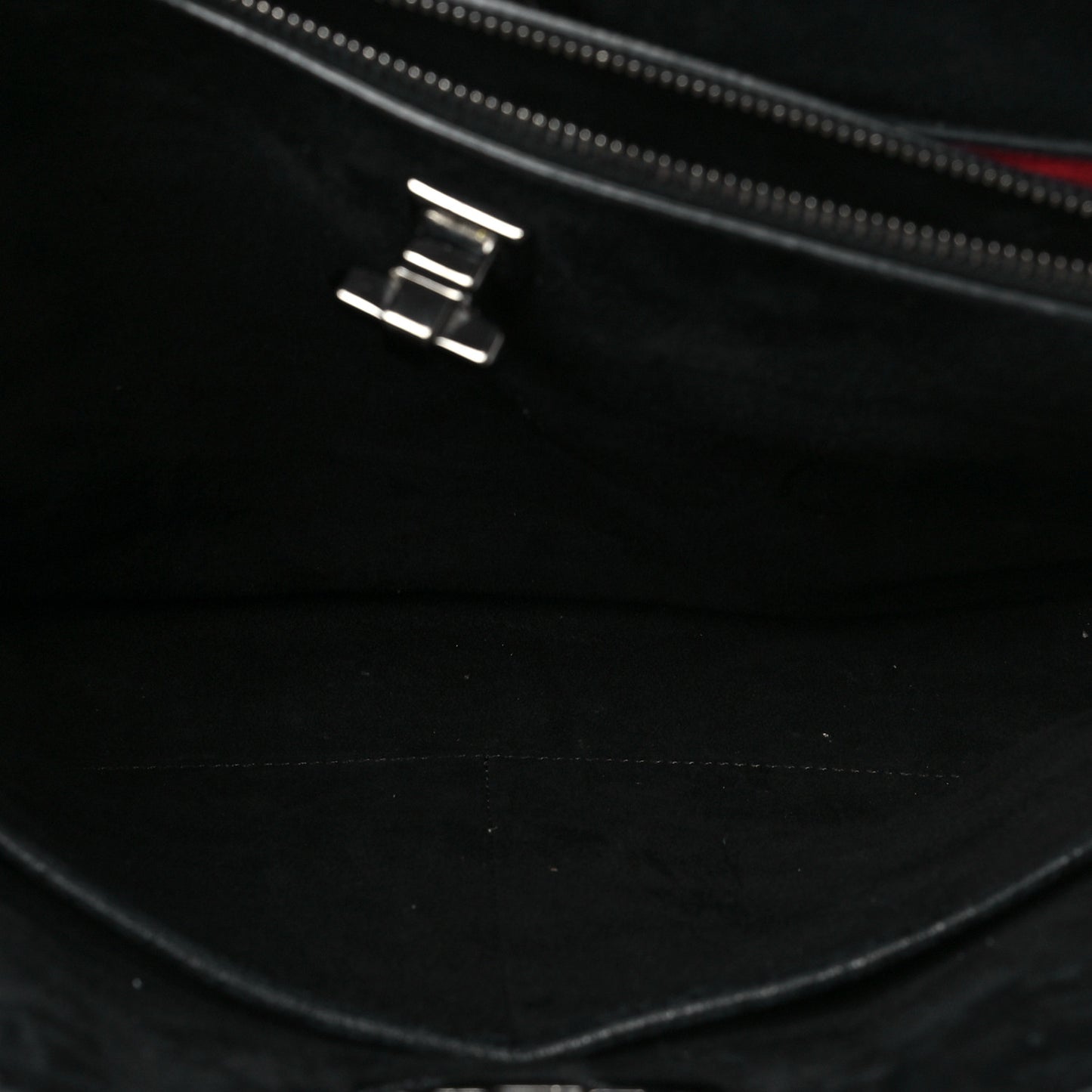 Craquele Nappa Rockstud Spike Shoulder Tote Black