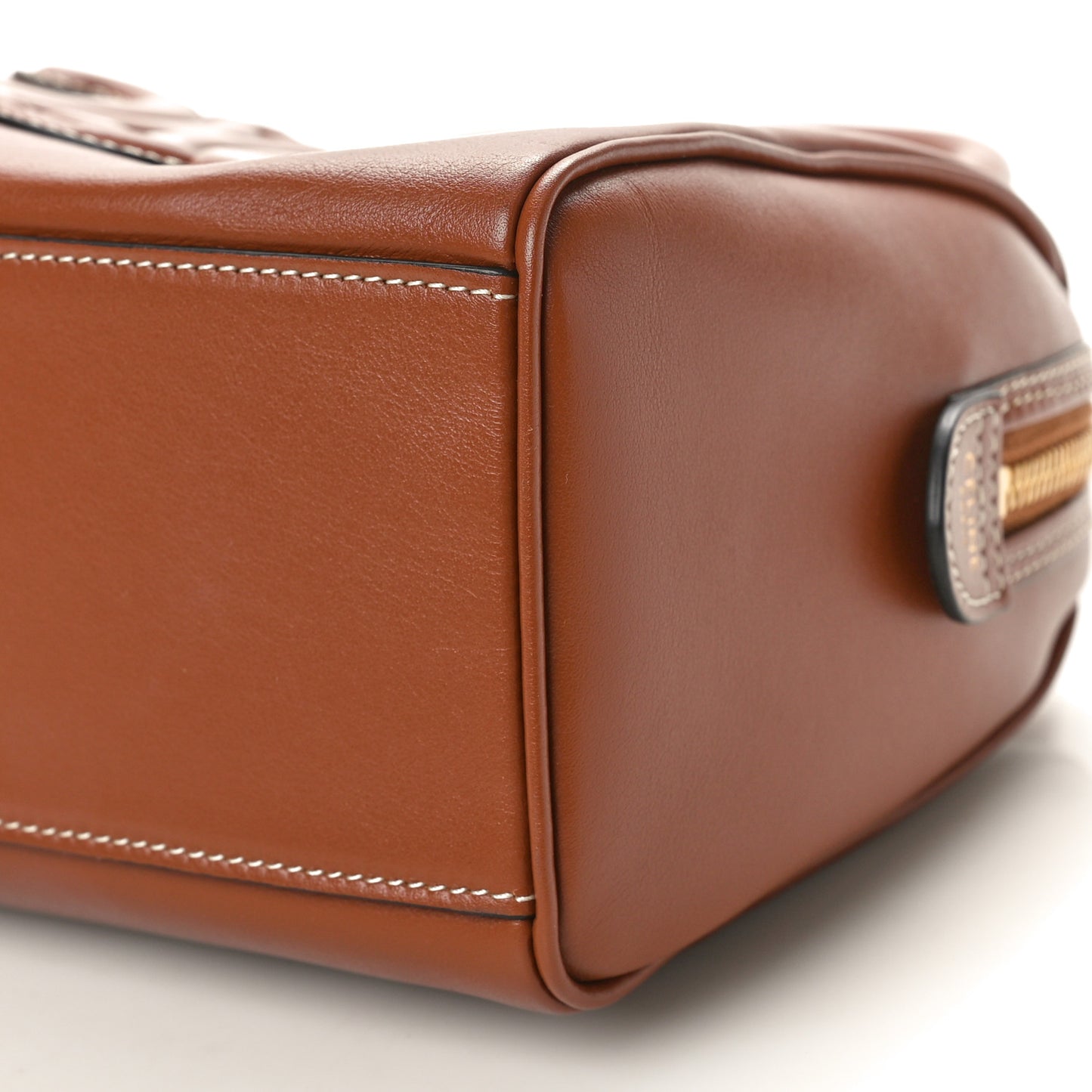 Smooth Calfskin Triomphe Small Boston Bag Tan