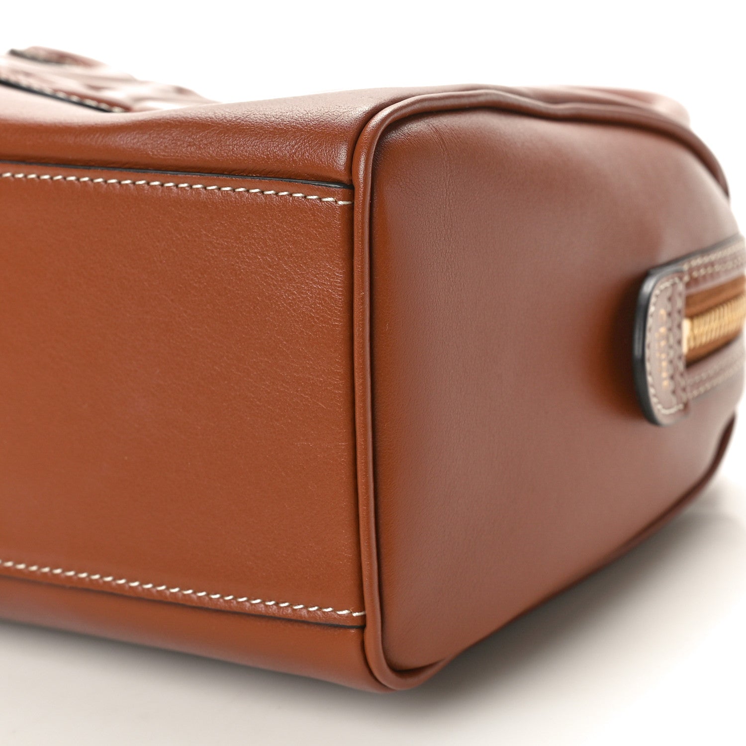 Celine Smooth Calfskin Triomphe Small Boston Bag Tan 9 of 10