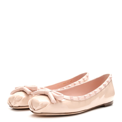 Valentino Garavani Patent Nappa Rockstud Ballerina Flats 40 Rose Quartz 4 of 10