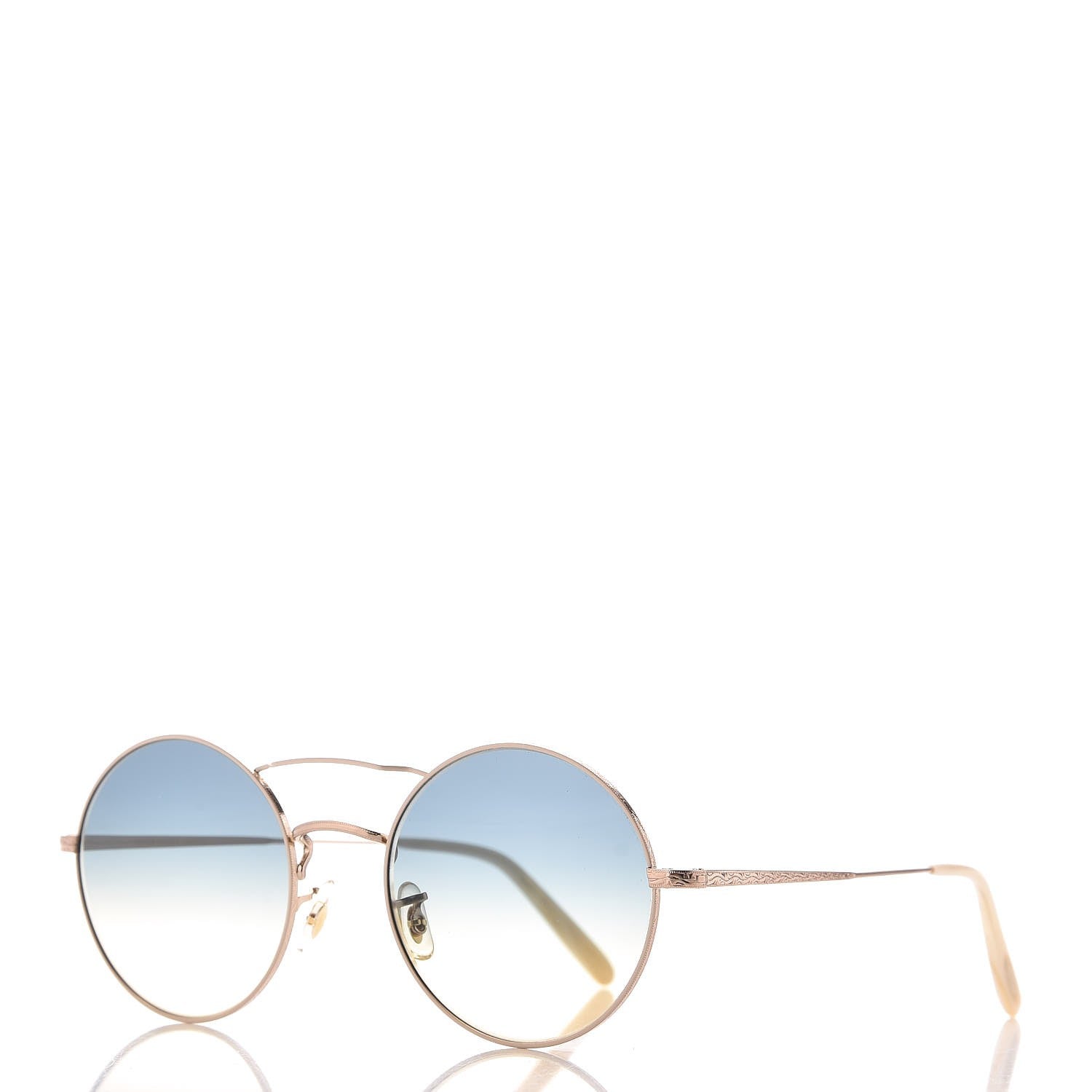 Oliver Peoples Nickol Gradient Round Sunglasses Bone Sunrise 1 of 9