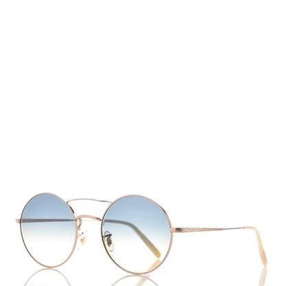 Oliver Peoples Nickol Gradient Round Sunglasses Bone Sunrise 1 of 9