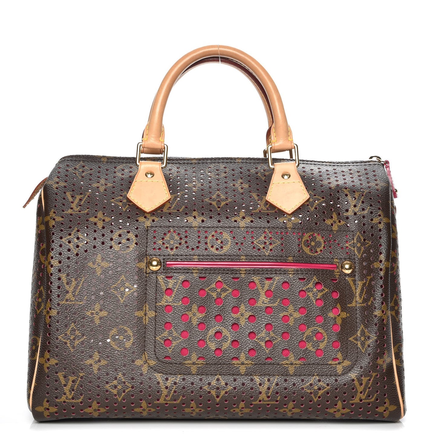 Monogram Perforated Speedy 30 Fuchsia