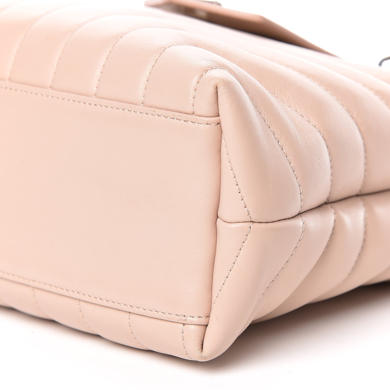 Saint Laurent Calfskin Y Quilted Monogram Small Loulou Shopper Marble Pink 7 of 10