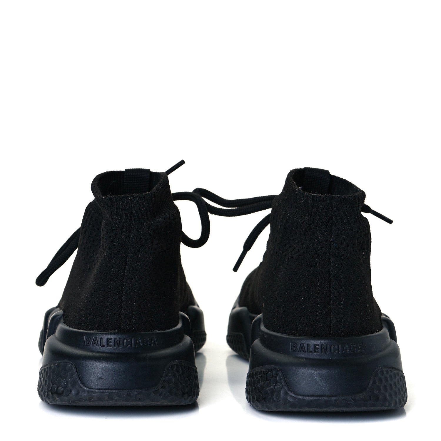 Balenciaga Knit Womens Speed Lace Up Sneakers 36 Black 5 of 8