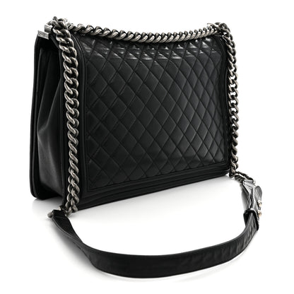 Chanel Calfskin Quilted Large Boy Flap Black 3 of 12