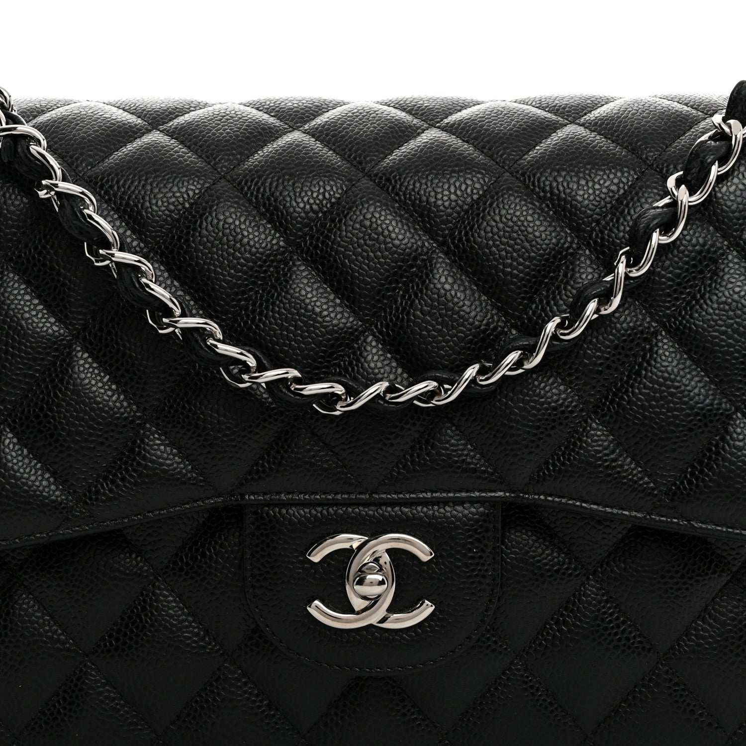 Chanel Caviar Quilted Jumbo Double Flap Black 8 of 10
