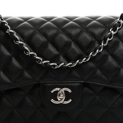Chanel Caviar Quilted Jumbo Double Flap Black 8 of 10