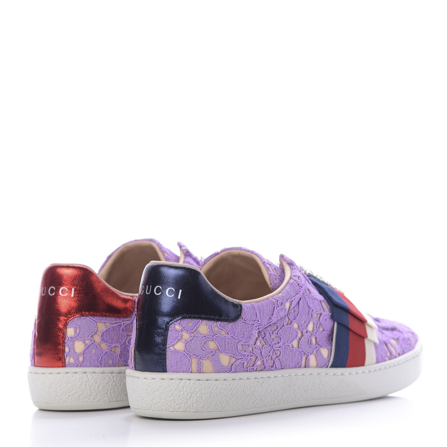 Lace Crystal Sylvie Web Flower Leaf Womens Ace Sneakers 36.5 Wisteria Perfect Pink
