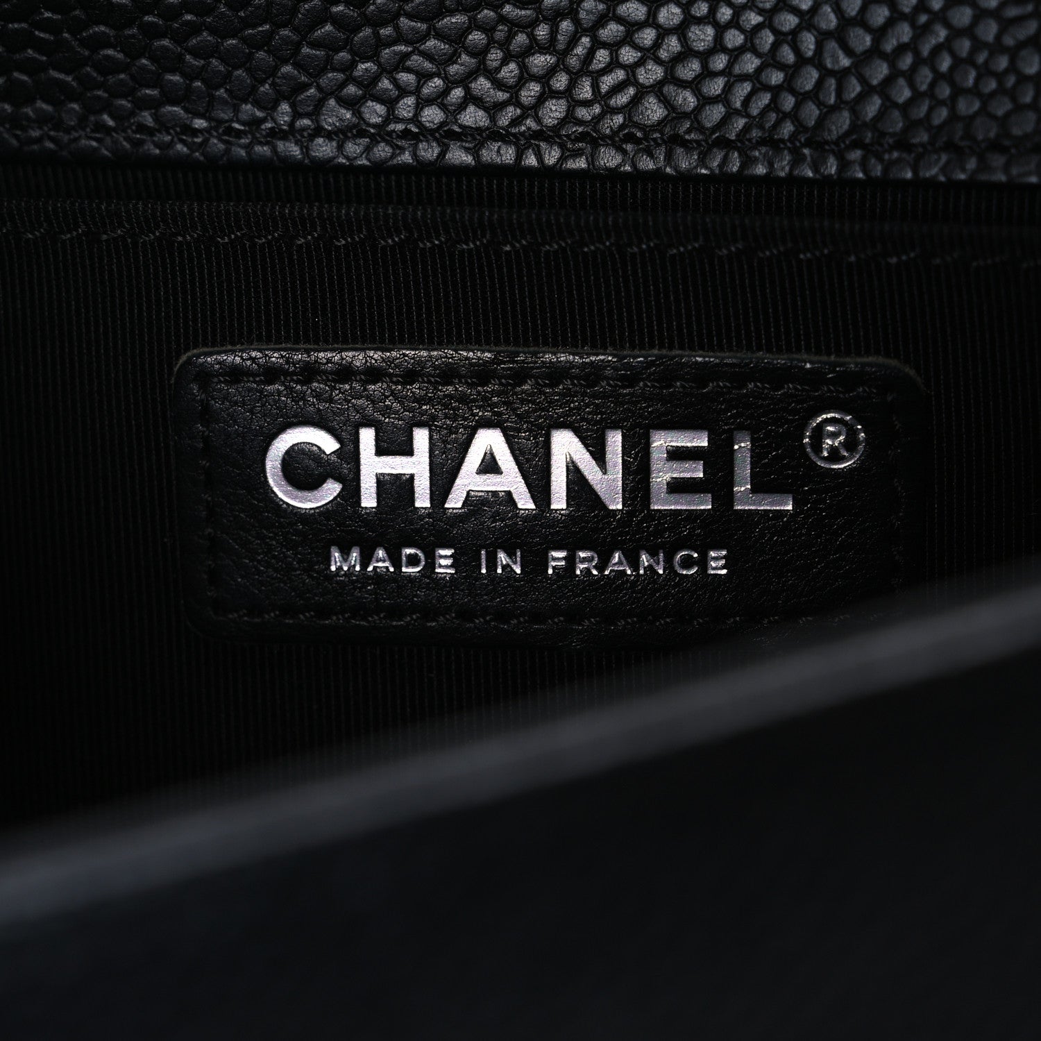 Chanel Caviar Chevron Quilted Small Boy Flap Black 6 of 10