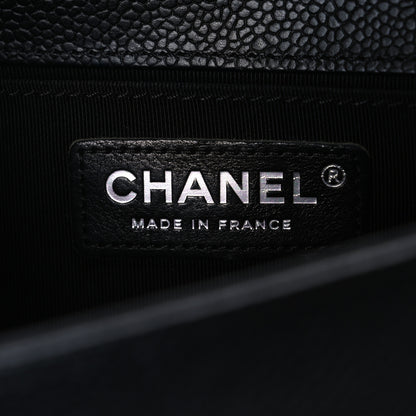 Chanel Caviar Chevron Quilted Small Boy Flap Black 6 of 10