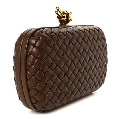 Bottega Veneta Nappa Intrecciato Knot Clutch Madder Brown 3 of 7