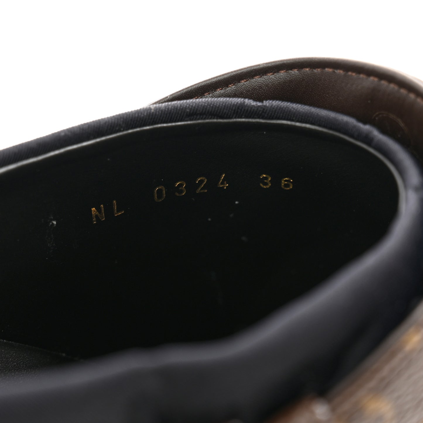 Nylon Embossed Monogram Aspen Platform Clog Mules 36 Black